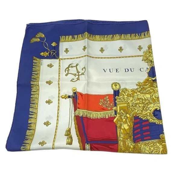 Vintage Hermes Silk Scarf “ La Reale Vue Du Carrosse De La Galere” Carre 90